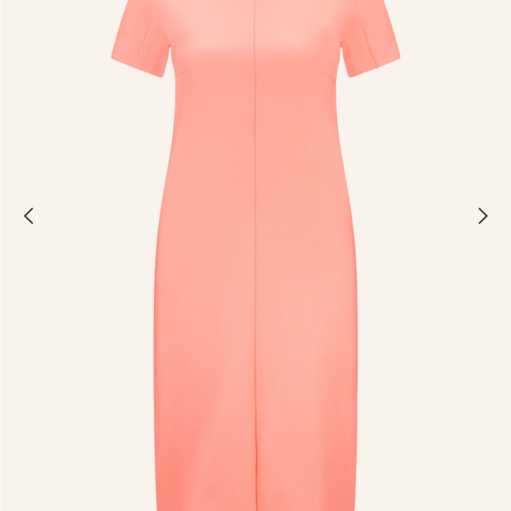 Hugo Boss Orange Pink Sheath Midi Dress with Slit